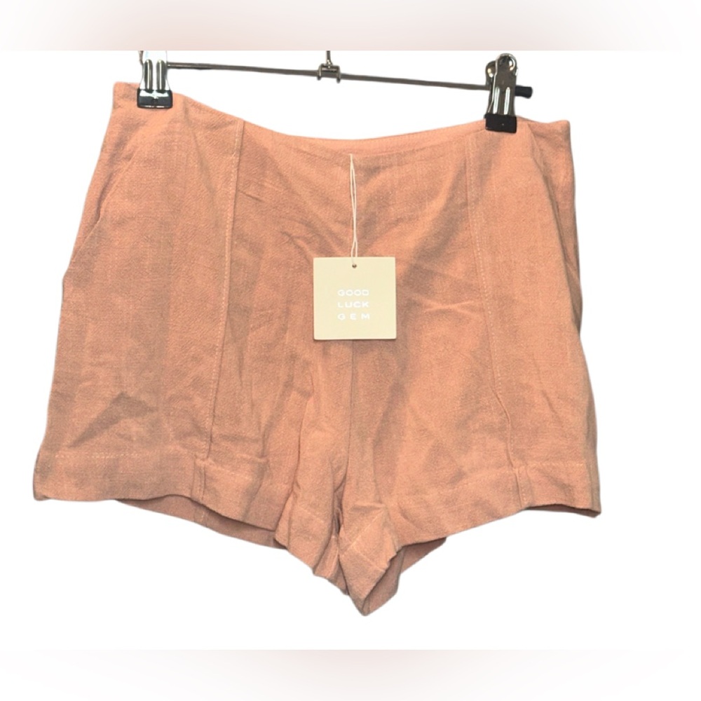 Good Luck Gem Women's Peach High Waist Shorts